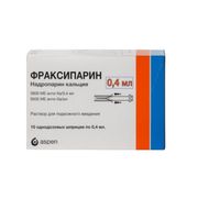 Фраксипарин раствор для п/к введ. шприц 9500МЕ анти-Ха/мл 0,4мл 10шт