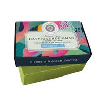 Мыло с комплексом черноморских водорослей с кофе и маслом лимона дом природы anti-cellulite 100 г