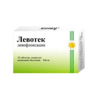 Левотек таблетки п/о плён. 500мг 10шт