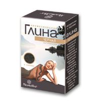 Глина черная косметическая коробка 100г