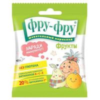 Фру-Фру фрукты вкус ассорти мармелад жевательный пак. 50г