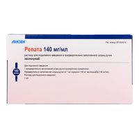 Репата раствор для п/к введ. шприц-ручка 140мг/мл 1мл