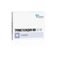 Триметазидин МВ таблетки с пролонгированным высвобождением п/о плен. 35мг 30шт Триметазидин МВ таблетки с пролонгированным высвобождением п/о плен. 35мг 30шт
