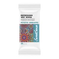 Салфетки влажные освежающие Mystic Dreams pocket-pack Sweet sense 15шт