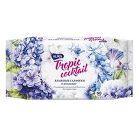 Салфетки влажные освежающие в ассортименте big-pack Tropic cocktail Aura/Аура 60шт