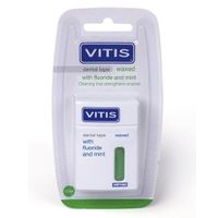 Нить межзубная зеленая мятная Vitis Waxed Dental Tape FM 50м миниатюра