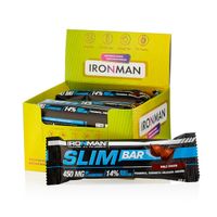 Батончик с L-карнитином кокос в темной глазури Slim Bar Ironman 50г 12шт миниатюра фото №2