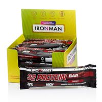 Батончик протеиновый фруктовый в темной глазури 32 Protein Ironman 50г 12шт