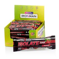 Батончик клубника в темной глазури Isolate Bar Ironman 50г 12шт миниатюра фото №2