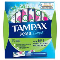 Тампоны гигиенические с аппликатором Super Compak Pearl Tampax/Тампакс 16шт
