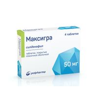 Максигра таблетки п/о плен. 50мг 4шт