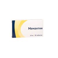 Мемантин таблетки п/о плен. 10мг 90шт