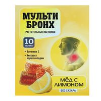 Мульти-бронх мед с лимоном пастилки для рассасывания 3250мг 10шт