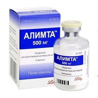 Алимта лиофилизат для приг. раствора для инфузий фл. 500мг
