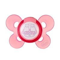 Пустышка силиконовая котики 6-12мес chicco physio comfort
