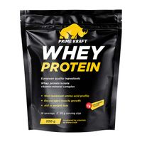 Протеин сывороточный со вкусом Клубничный йогурт Whey Primekraft/Праймкрафт дойпак 500г