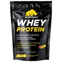 Протеин сывороточный со вкусом Клубника-банан Whey Primekraft/Праймкрафт дойпак 900г