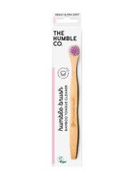 Щетка для чистки языка из бамбука фиолетовая ультрамягкая tongue scraper Humble CO.