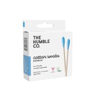 Палочки ватные бамбуковые натуральные голубая вата natural cotton swabs Humble CO. 100шт