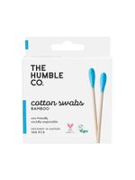 Палочки ватные бамбуковые натуральные голубая вата natural cotton swabs Humble CO. 100шт миниатюра фото №2