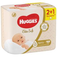 Салфетки влажные многослойные детские Elite Soft Huggies/Хаггис 168шт миниатюра фото №6