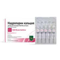Надропарин кальция раствор для инъекций 9500анти-Ха МЕ/мл 0,8мл 5шт