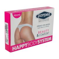 Трусы-стринги женские с низкой талией белые Pompea р.S/M миниатюра фото №4