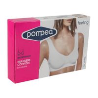 Бюстгальтер бесшовный из мягкой микрофибры белый Comfort Pompea р.L/XL миниатюра фото №4