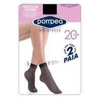 Носки эластичные прозрачные шелковистые черные 20 den Veletta Pompea 2 пары