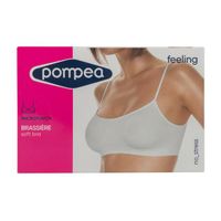 Топик на тонких бретельках из эластичной микрофибры телесный Pompea р.S/M