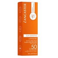 Молочко-флюид для лица солнцезащитное нежирное SPF50 Sun Sensitive Lancaster/Ланкастер 50мл