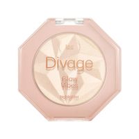 Хайлайтер для лица компактный Compact Highlighter glow vibes Divage/Диваж тон 01 миниатюра фото №2