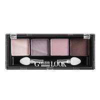 Тени для век лиловый 4-х цветные Glam Look Luxvisage тон 4 2г