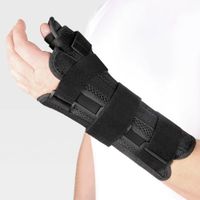 Бандаж на лучезапястный сустав с фиксацией большого пальца Экотен WS-ST, черный, правый, р. L