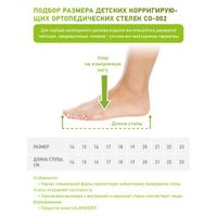 Стельки детские ортопедические корригирующие Open Orthopedics CO-002 р.21 миниатюра фото №2