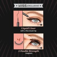 Набор магнитных накладных ресниц и подводки Tempt Magnetic Eyeliner Kit KMEK02 Kiss миниатюра фото №3