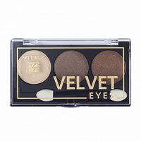Тени компактные для век Brown bronze Velvet Eyes Витэкс тон 04