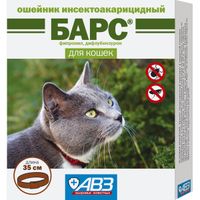 Барс ошейник инсектоакарицидный для кошек защита от блох на 5 мес. от клещей на 4 мес. 35см