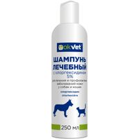 Шампунь для собак и кошек лечебный с хлоргексидином 5% Okvet фл. 250мл
