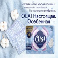 Прокладки женские гигиенические мягкая поверхность Classic wings singles Normal в инд. Ola! 10шт миниатюра фото №3