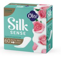 Прокладки ежедневные гигиенические женские аромат бархатная роза Silk Sense Daily Deo Ola! 60шт миниатюра