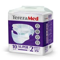 Подгузники для взрослых впитывающие на липучках Super TerezaMed 10шт р.M (2) миниатюра