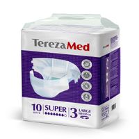 Подгузники для взрослых впитывающие на липучках Super TerezaMed 10шт р.L (3) миниатюра фото №4