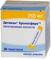 Депакин Хроносфера гранулы с пролонгированным высвобождением пак. 250мг 30шт