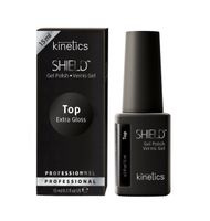 Покрытие верхнее для гель-лака экстраглянцевое с липким слоем Shield Extra Gloss Top Kinetics 15мл