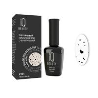 Топ глянцевый перепелиное яйцо с черной крошкой Black Egg Gloss Top IQ Beauty 10мл тон 101