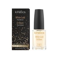 Укрепитель для ногтей нежно-молочный цвет White Gold Hardener Kinetics 15мл