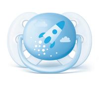 Пустышка силиконовая для мальчиков 0-6 мес. Ultrasoft Avent/Авент 2шт (SCF222/20) миниатюра