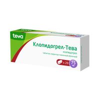 Клопидогрел-Тева таблетки п/о плён. 75мг 28шт