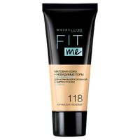 Крем тональный карамельно-бежевый Fit Me Maybelline/Мэйбиллин 30мл тон 118